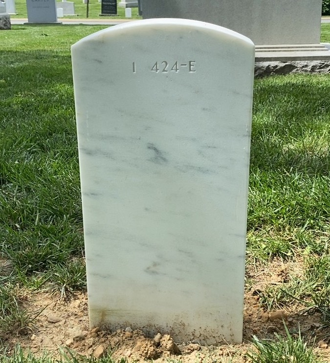Back of headstone — Estelle Cunningham