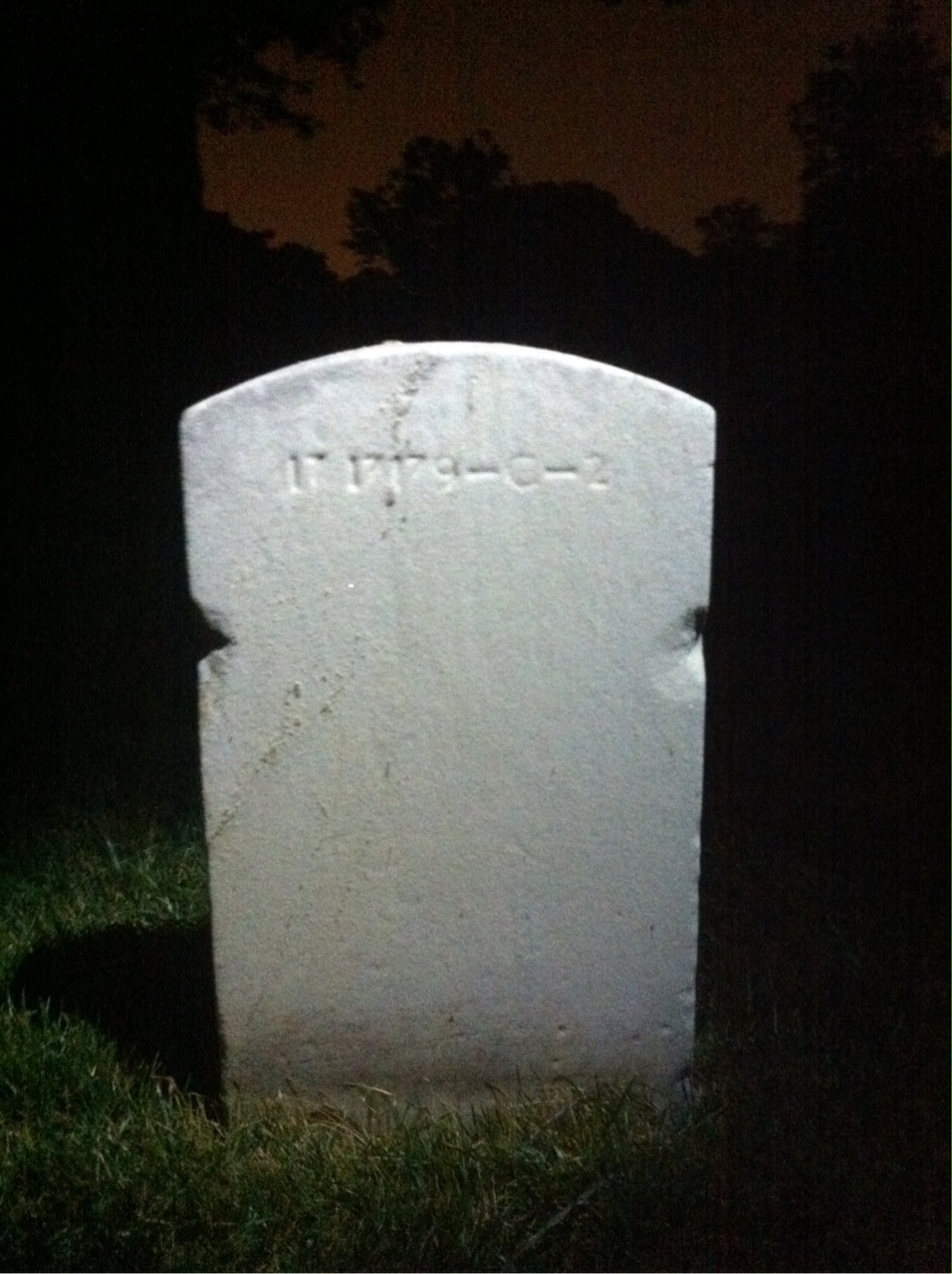Back of headstone — Harold Myers