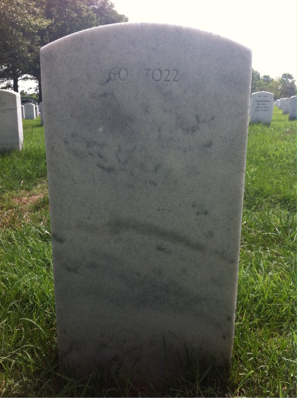 Back of headstone — Thrilda Suzzane Pollard