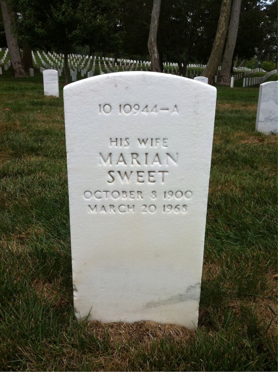 Back of headstone — John Barrett