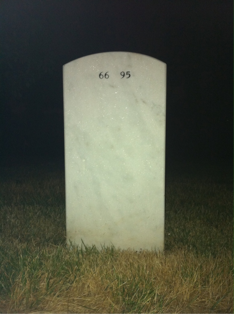 Back of headstone — Douglas Herron