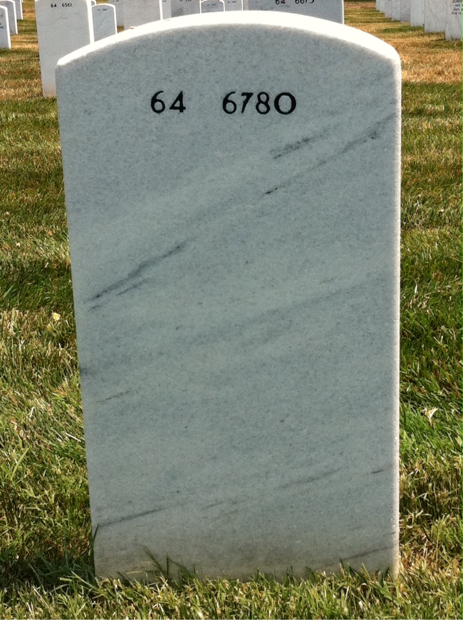 Back of headstone — Paxton Johnson