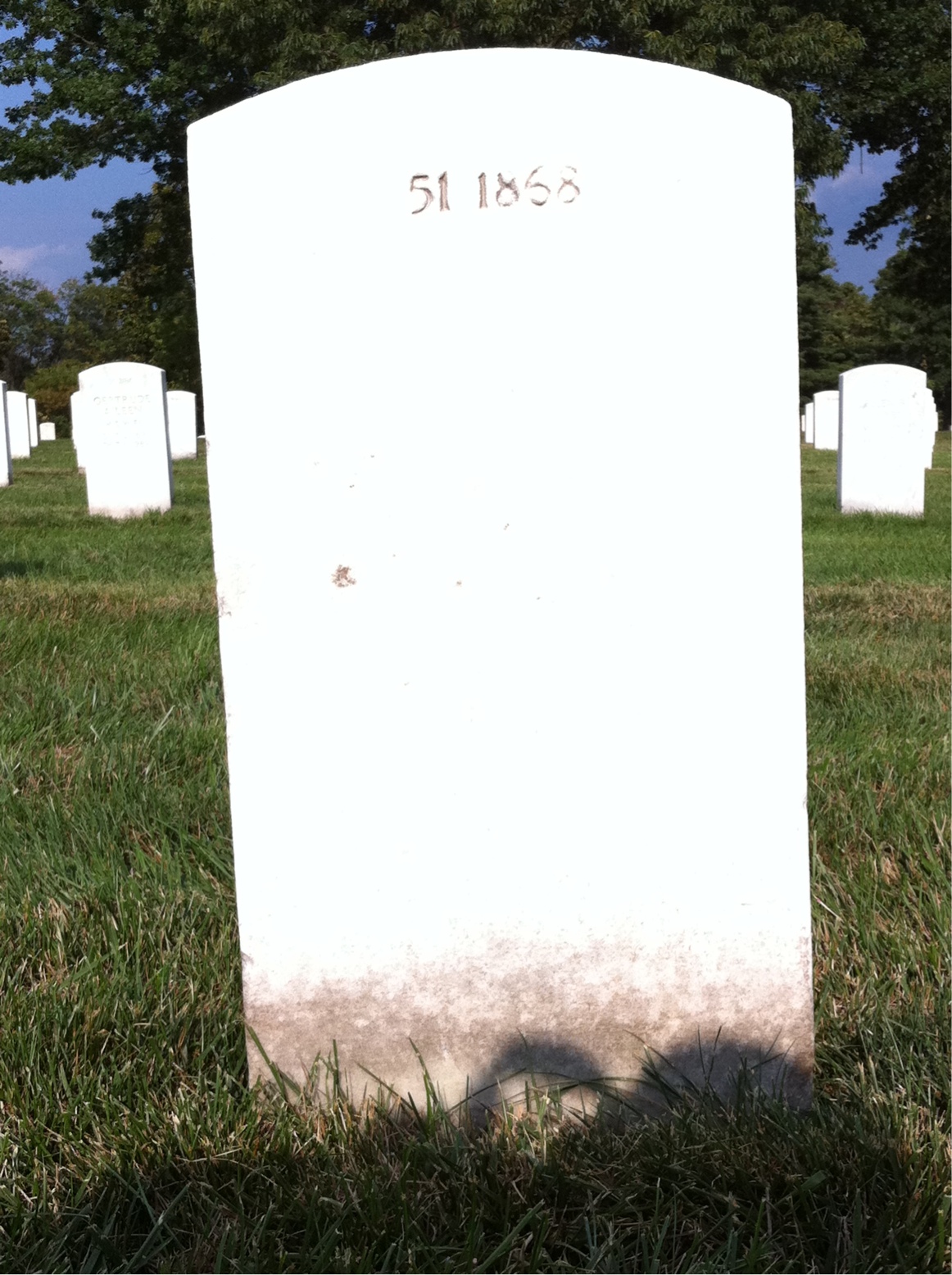 Back of headstone — Walter Mcnamara
