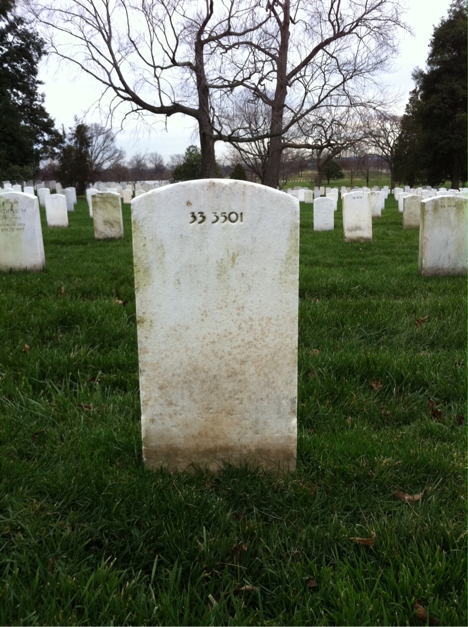 Back of headstone — Gerald Morgan