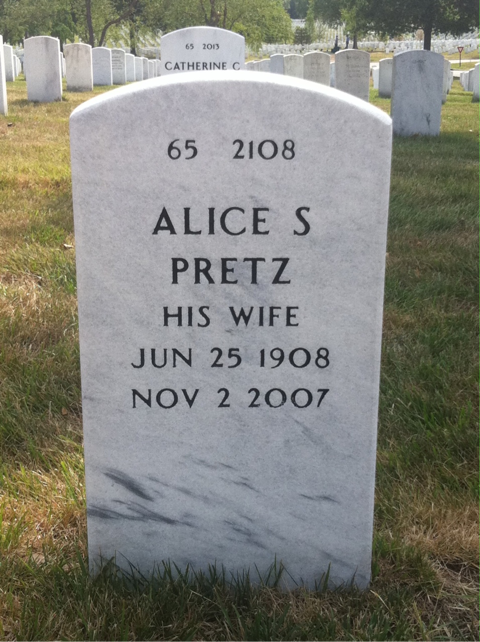 Back of headstone — Richard Comstock