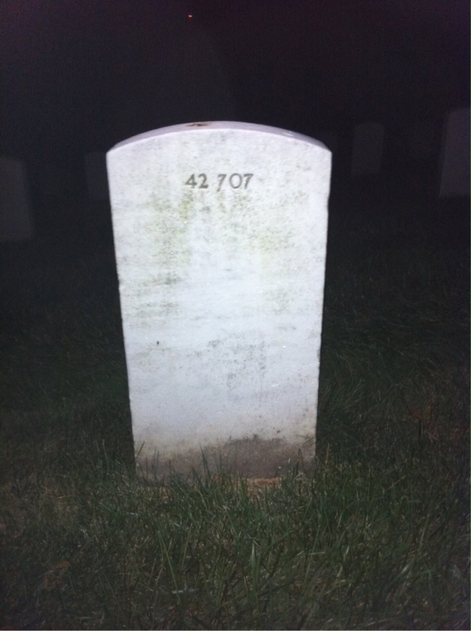 Back of headstone — Robert L Brooks