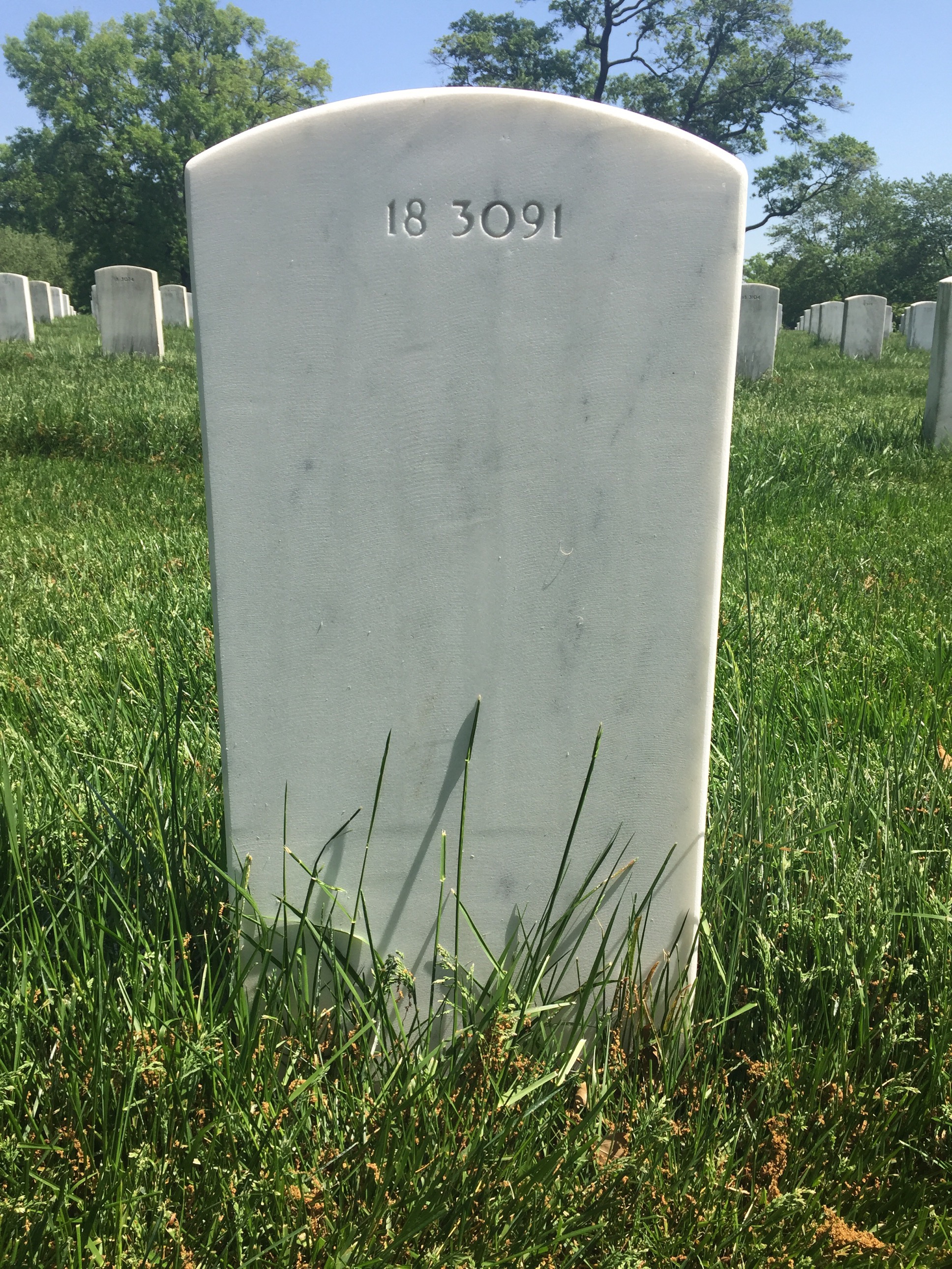 Back of headstone — Albert Muellerschoen