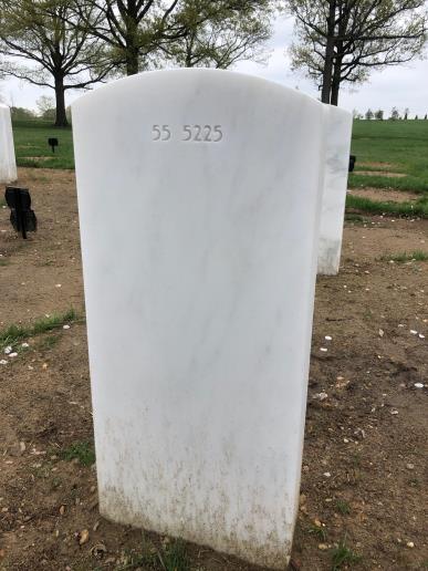 Back of headstone — Kenneth Bohannon