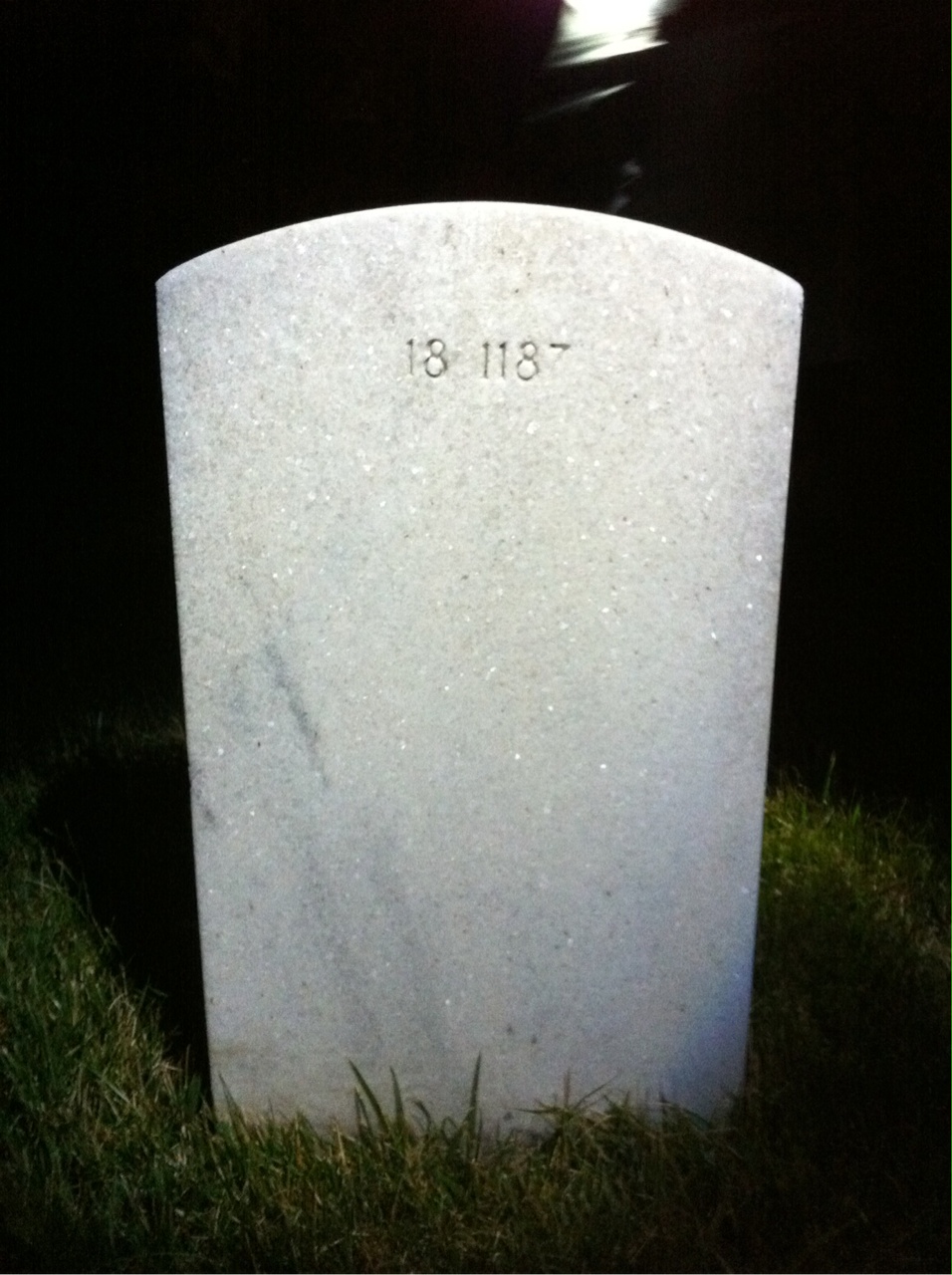 Back of headstone — Ralph Minns