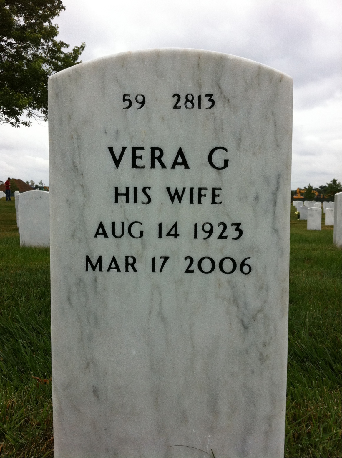 Back of headstone — Kenneth Griffin