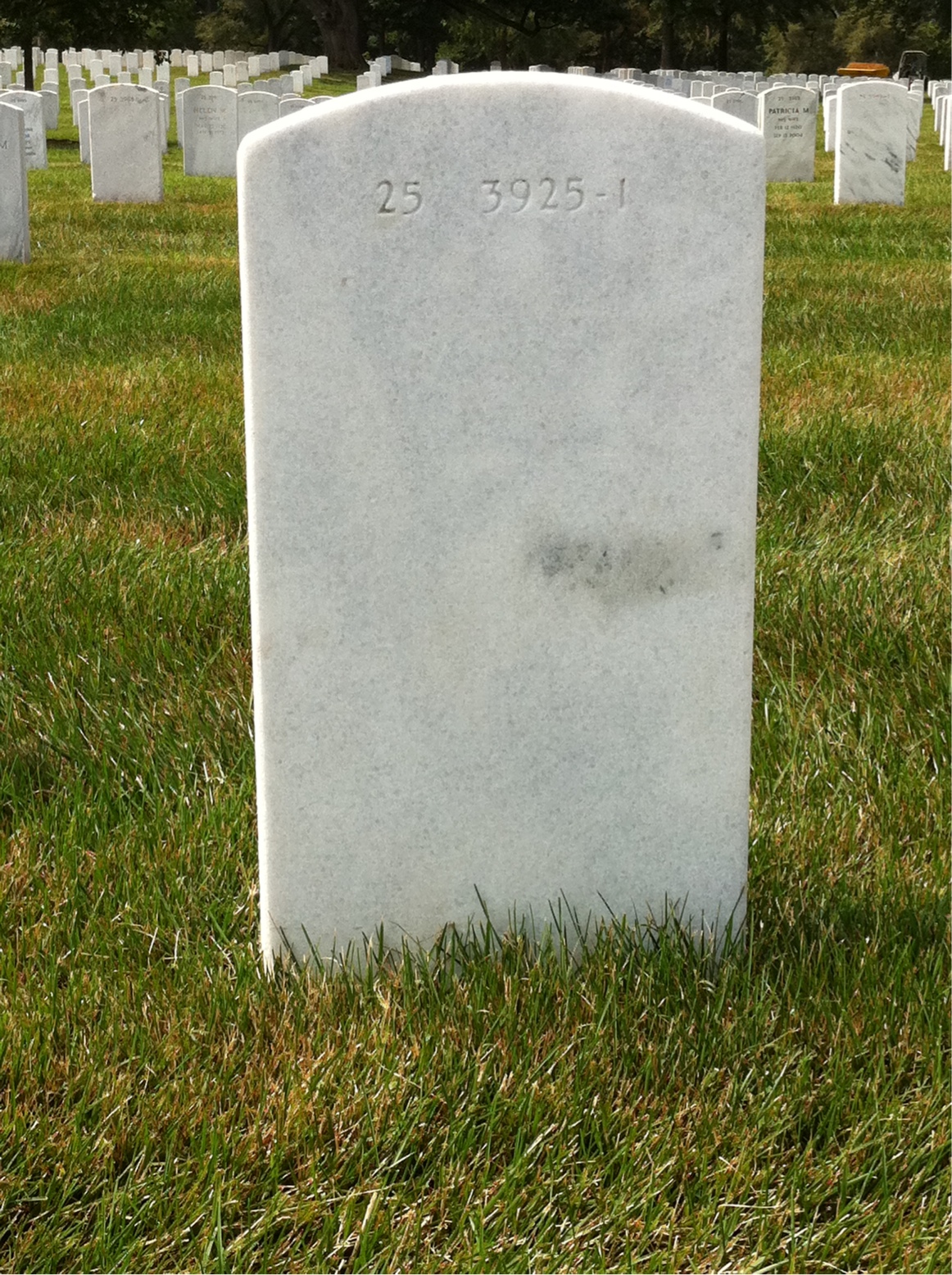 Back of headstone — John Leffler