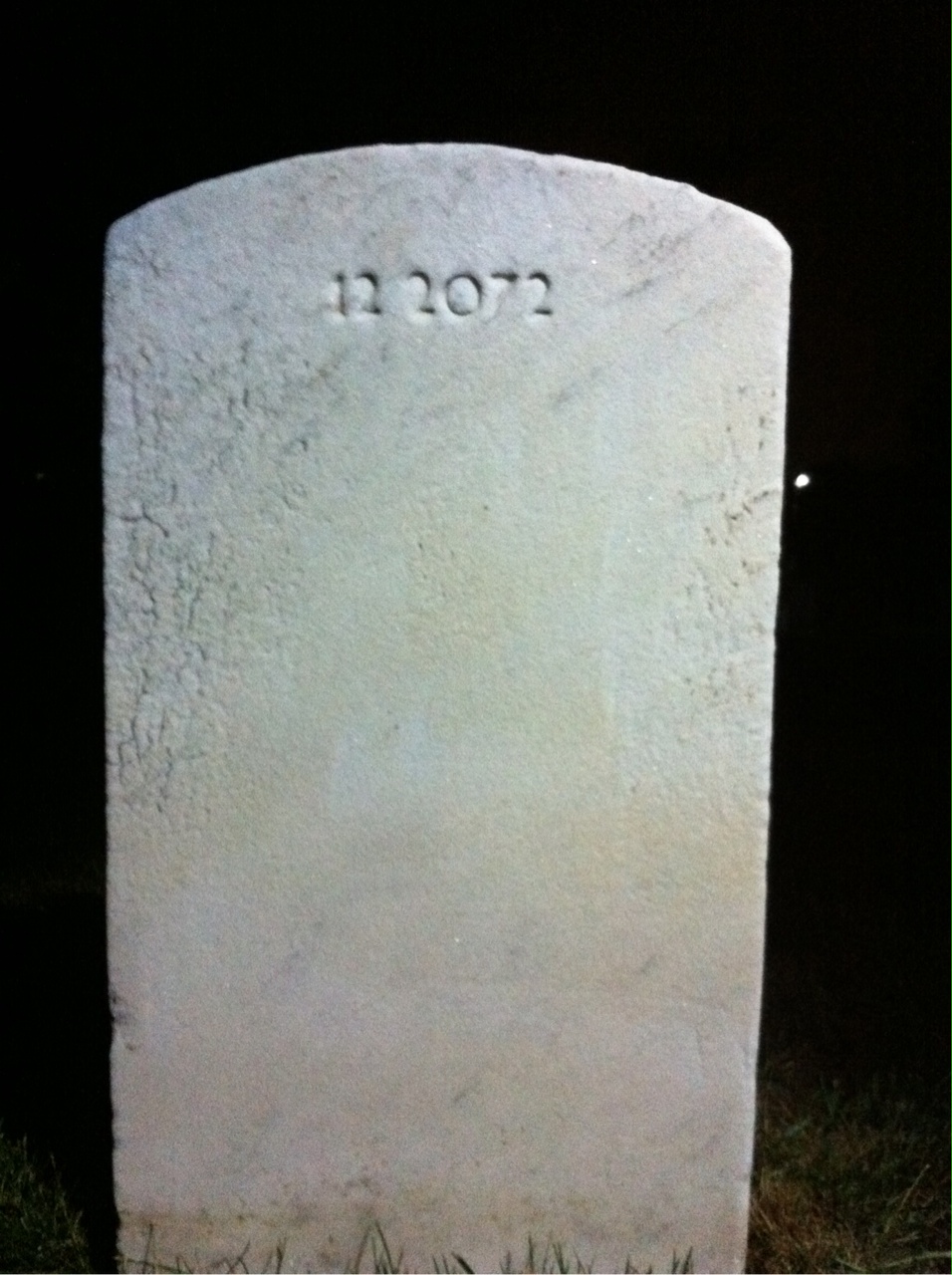 Back of headstone — Alicia Anderson