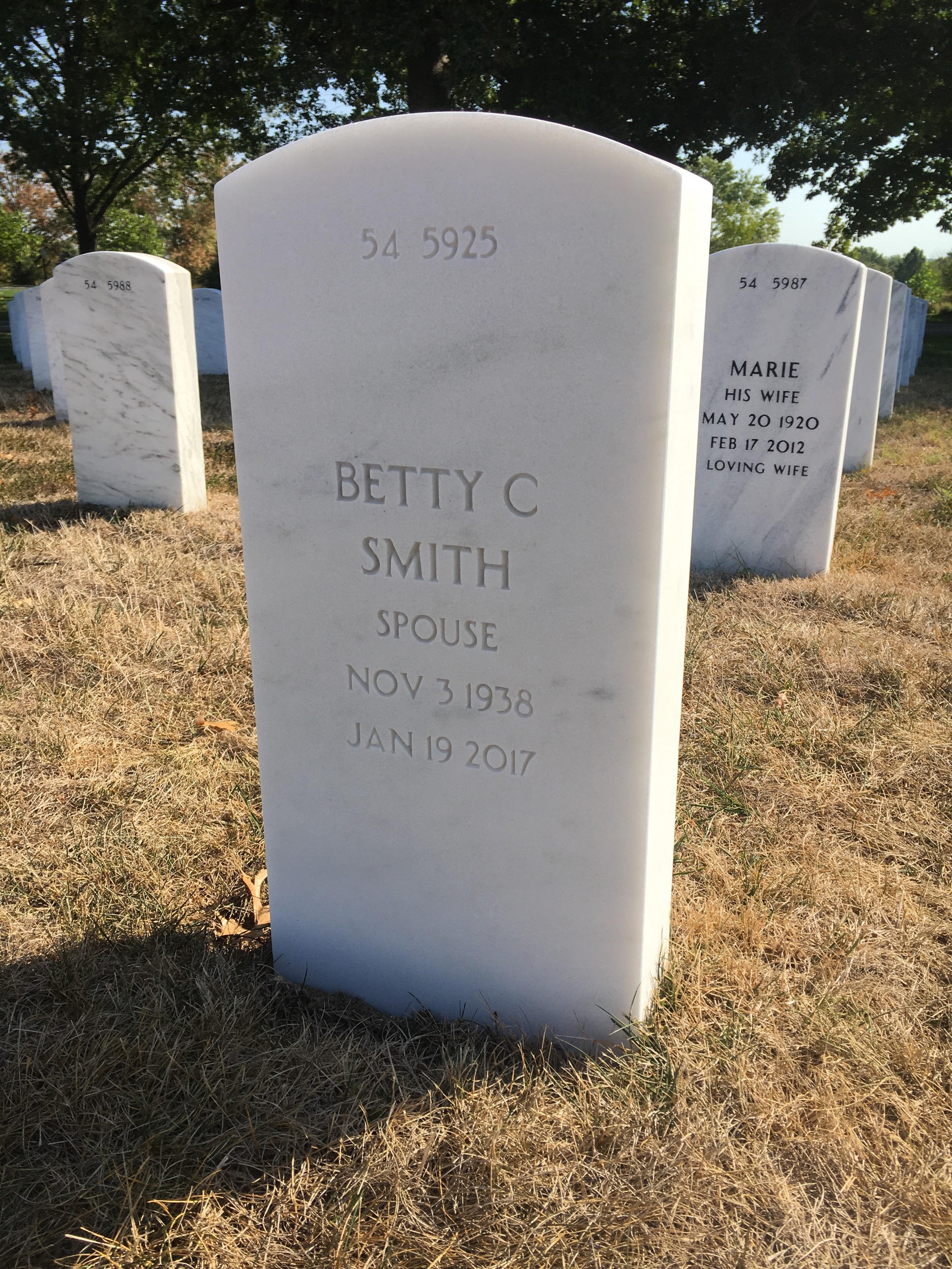 Back of headstone — Mark Smith