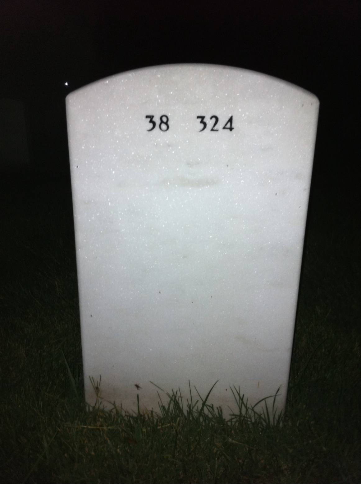 Back of headstone — William Eger