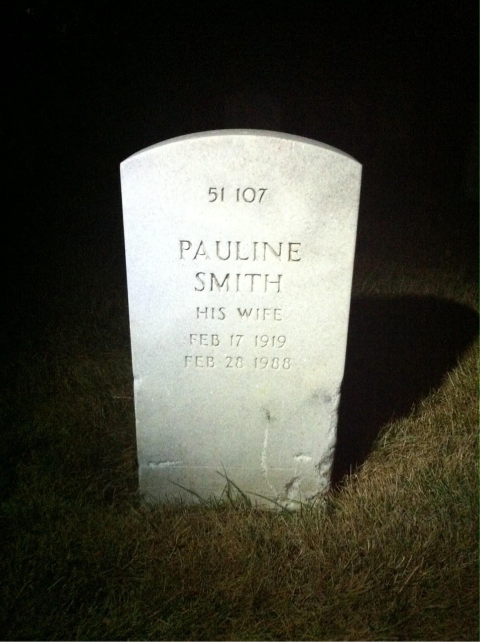 Back of headstone — Maxwell Bigby