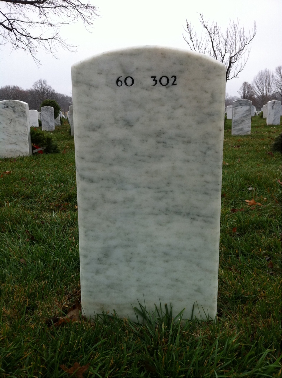 Back of headstone — J. Peck