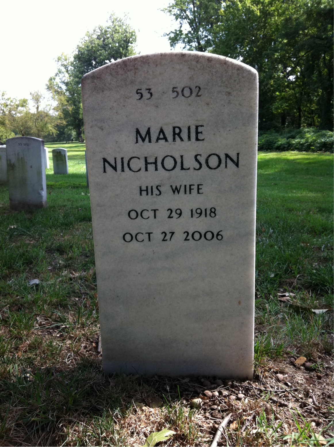 Back of headstone — William Reilly
