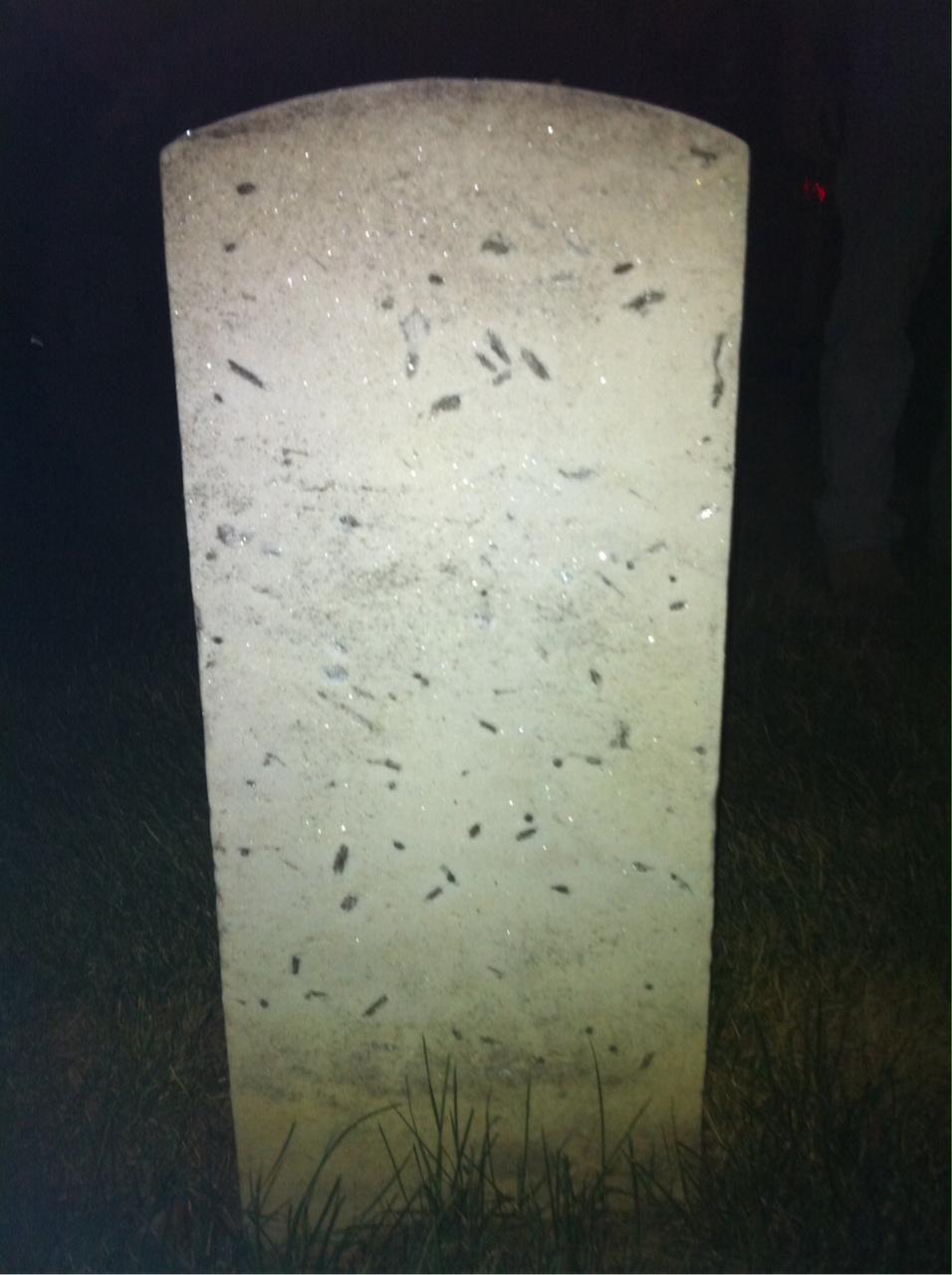 Back of headstone — James Adams