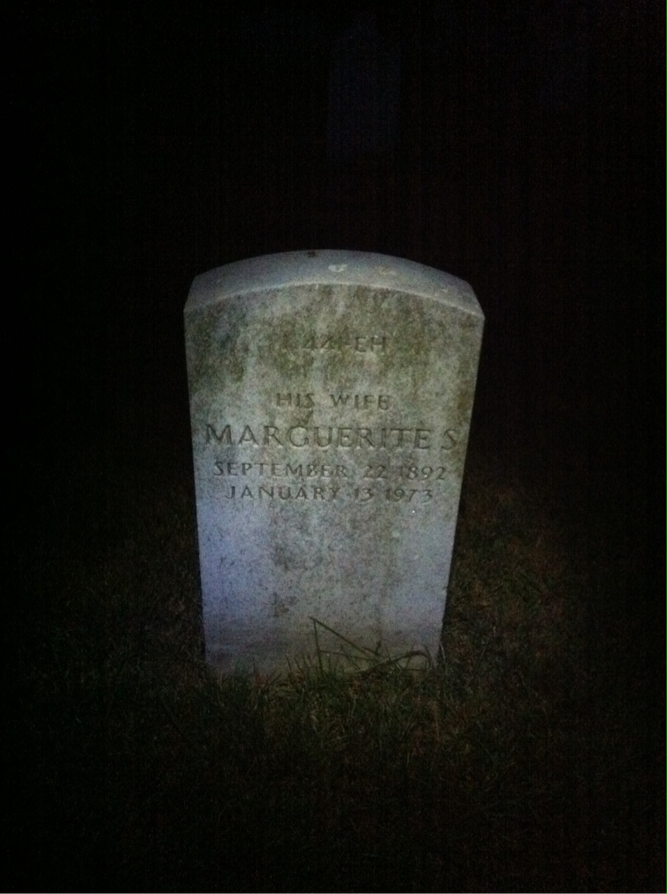 Back of headstone — William Ray Dawson