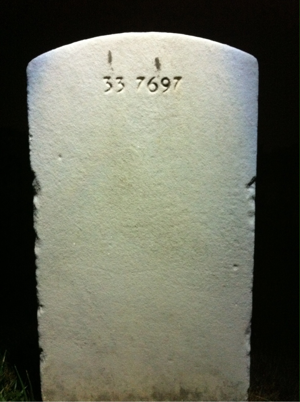 Back of headstone — Joseph Mohar