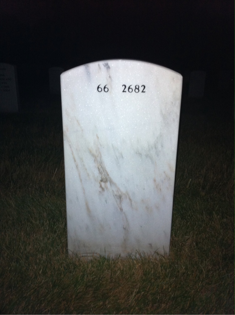 Back of headstone — Robert Montondo