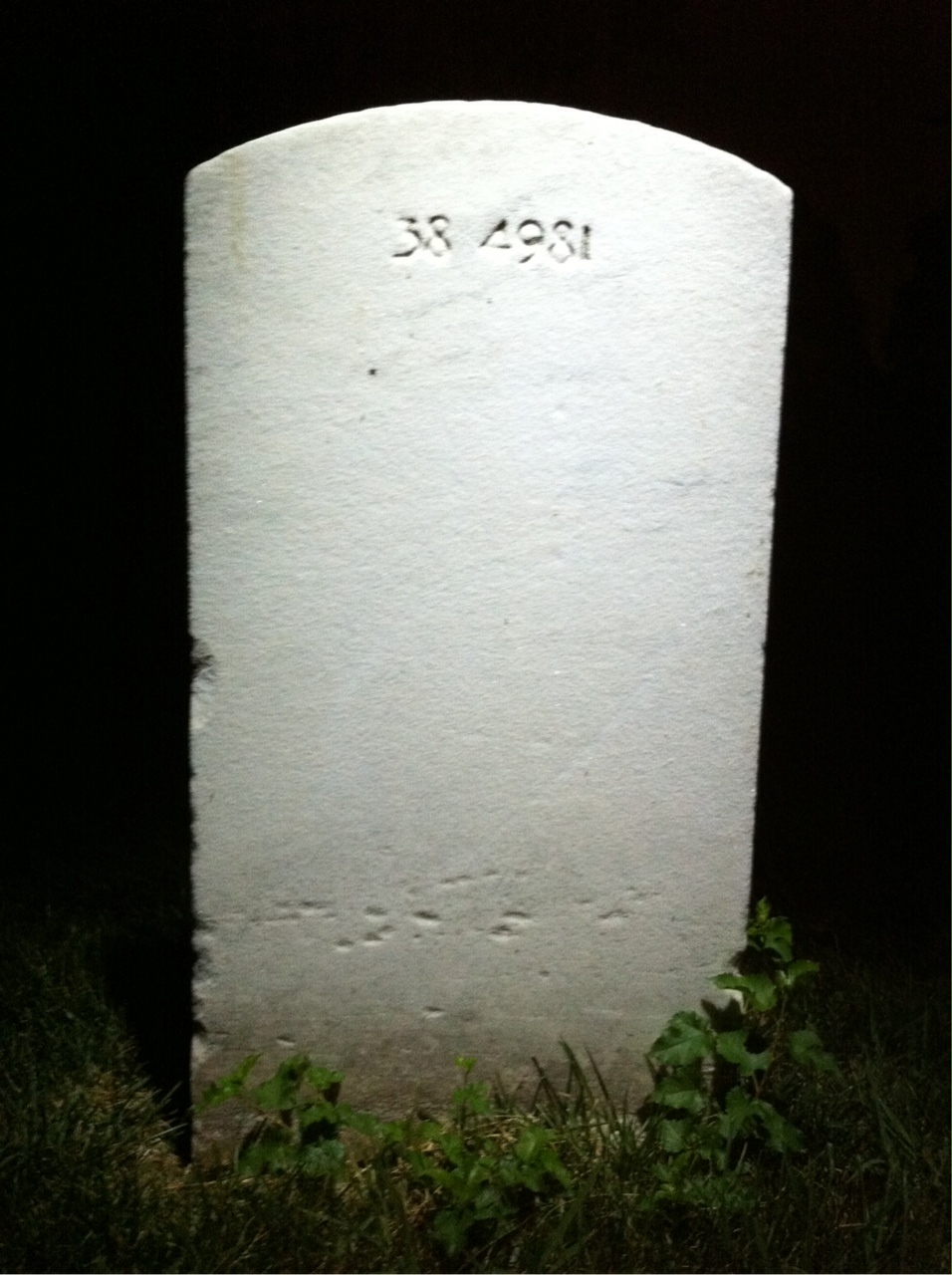 Back of headstone — Joseph Armiger