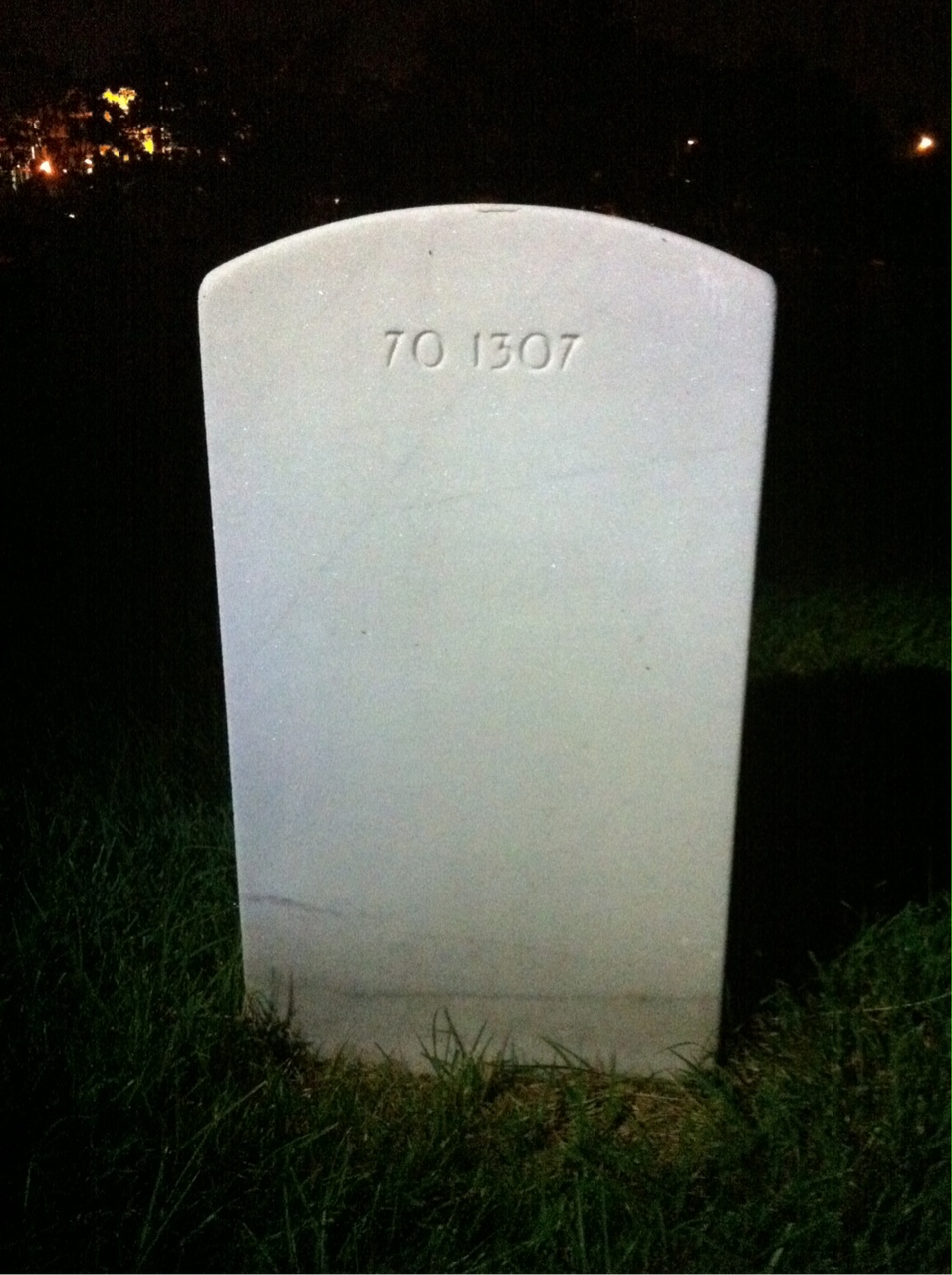 Back of headstone — William Jefferson