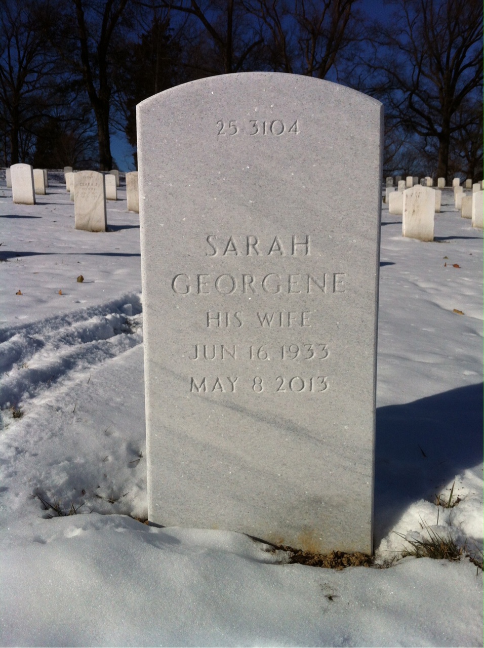 Back of headstone — Charles Perkins