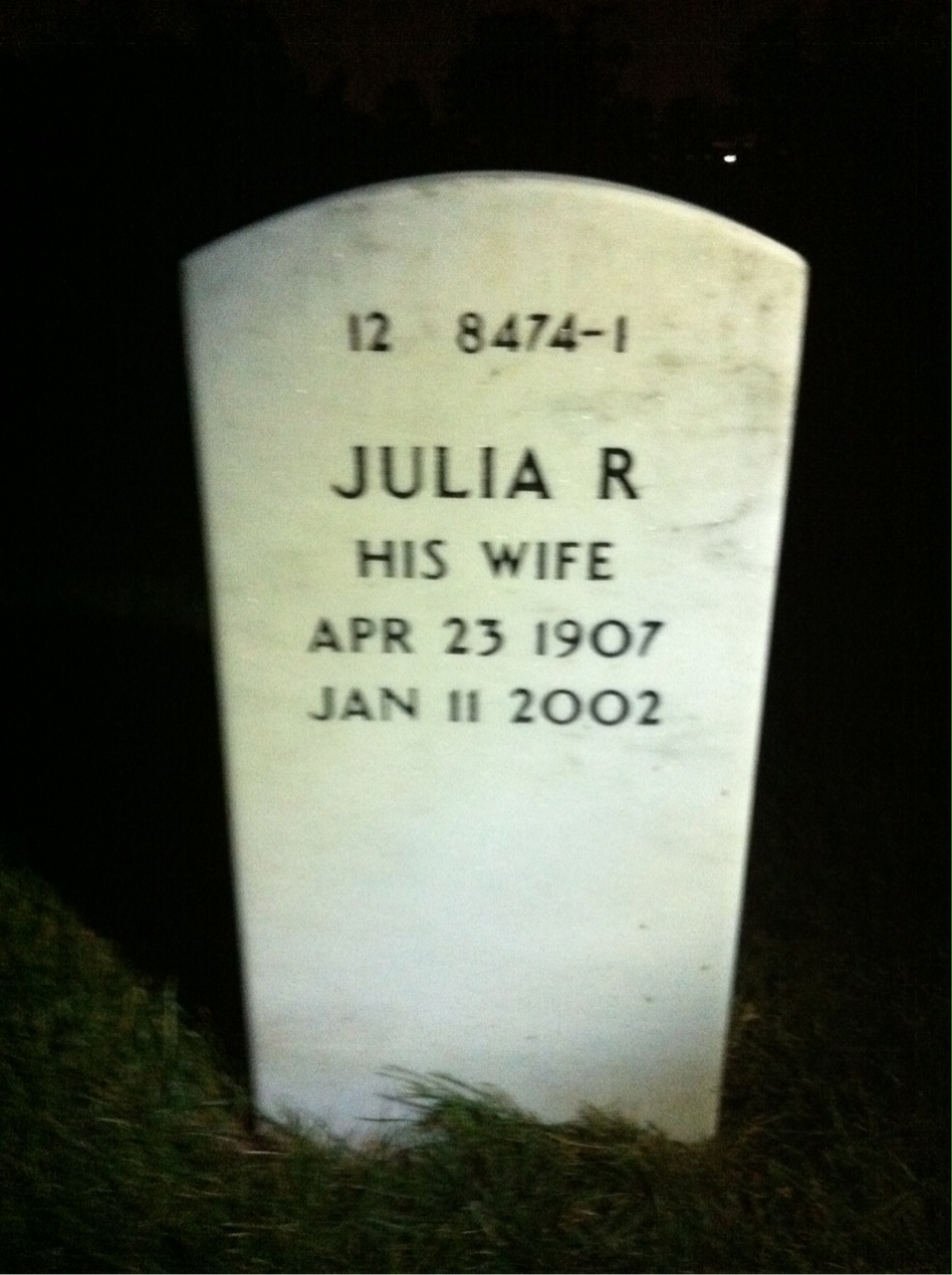Back of headstone — Charles Reidel