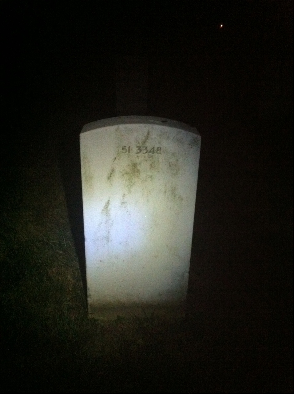 Back of headstone — Robert Moynihan