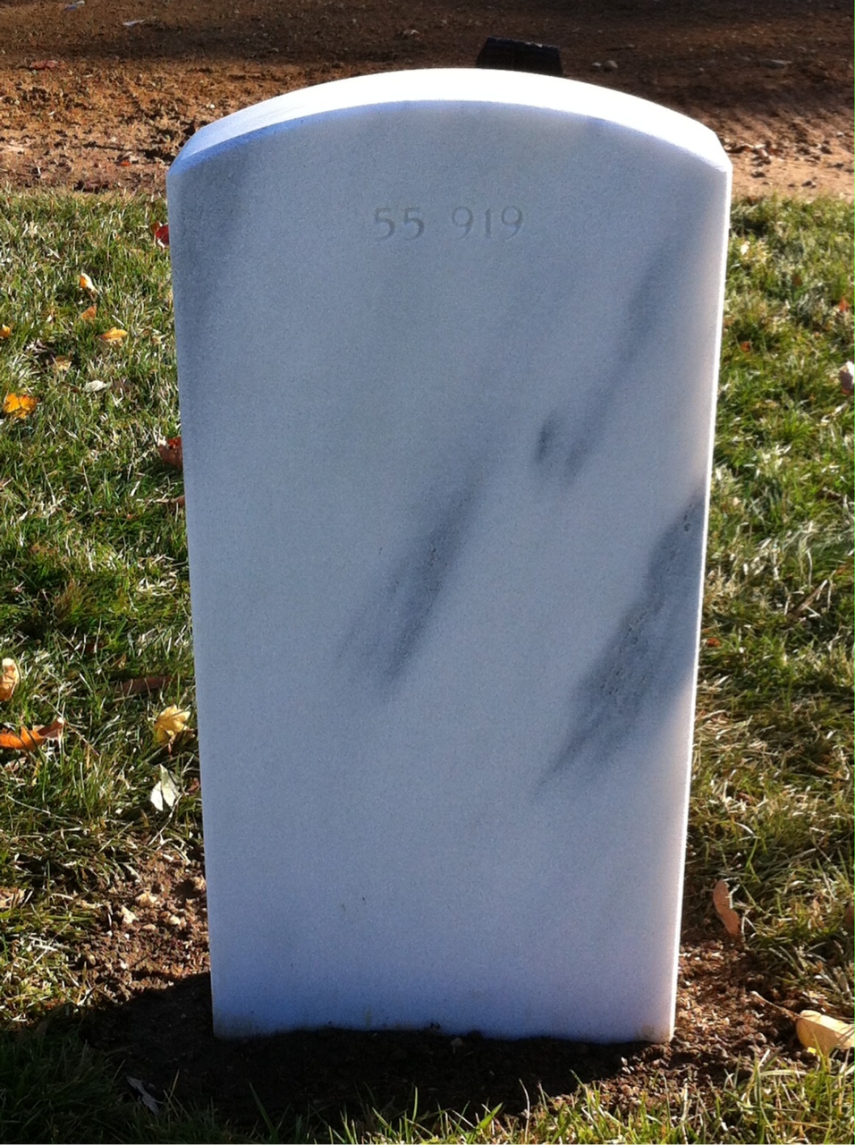 Back of headstone — James Morrison