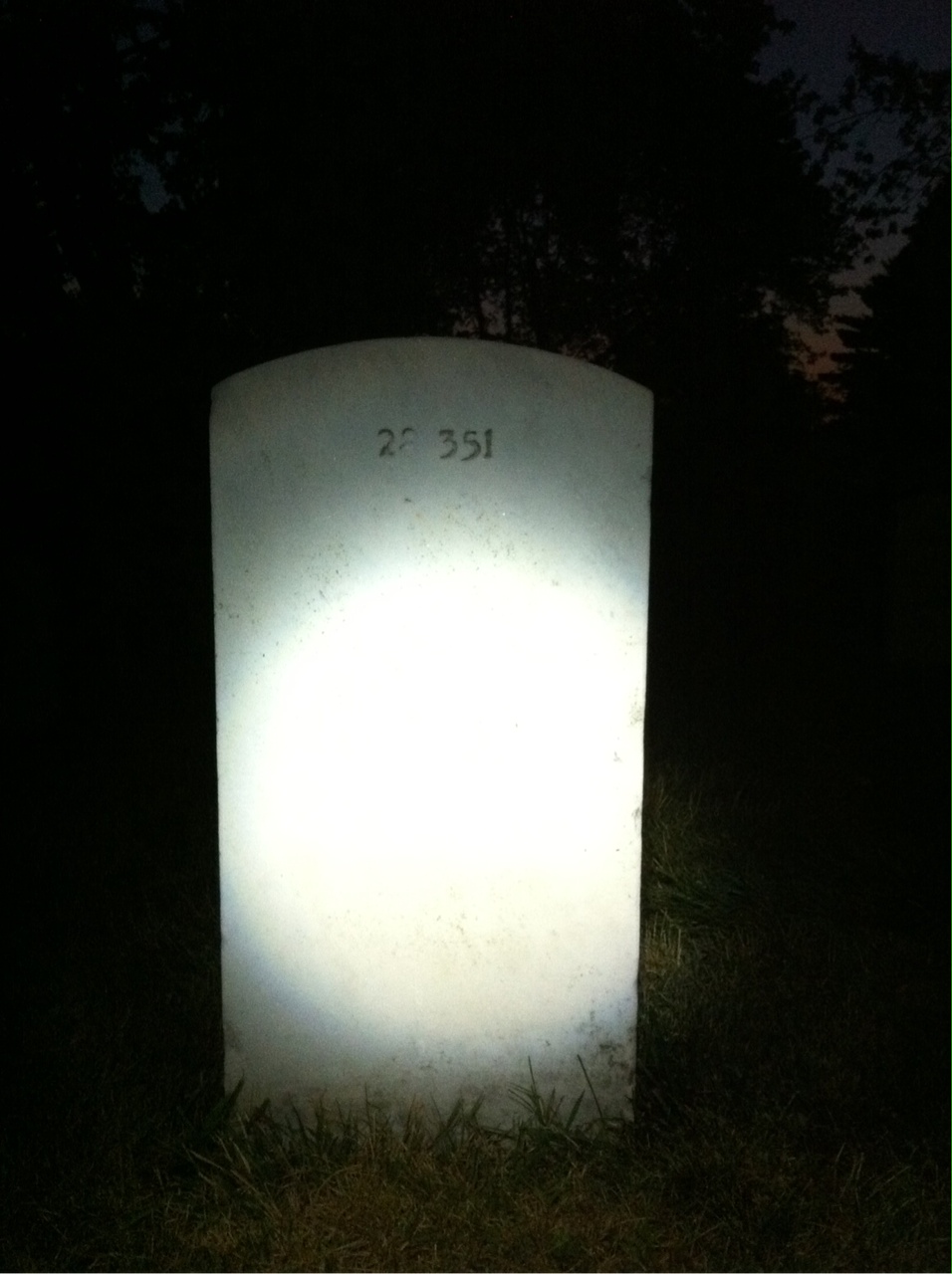 Back of headstone — Yale Millington