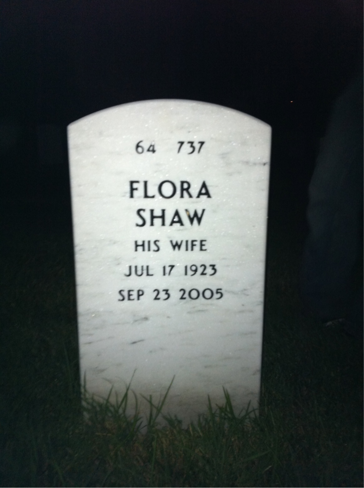 Back of headstone — Paul Ingle