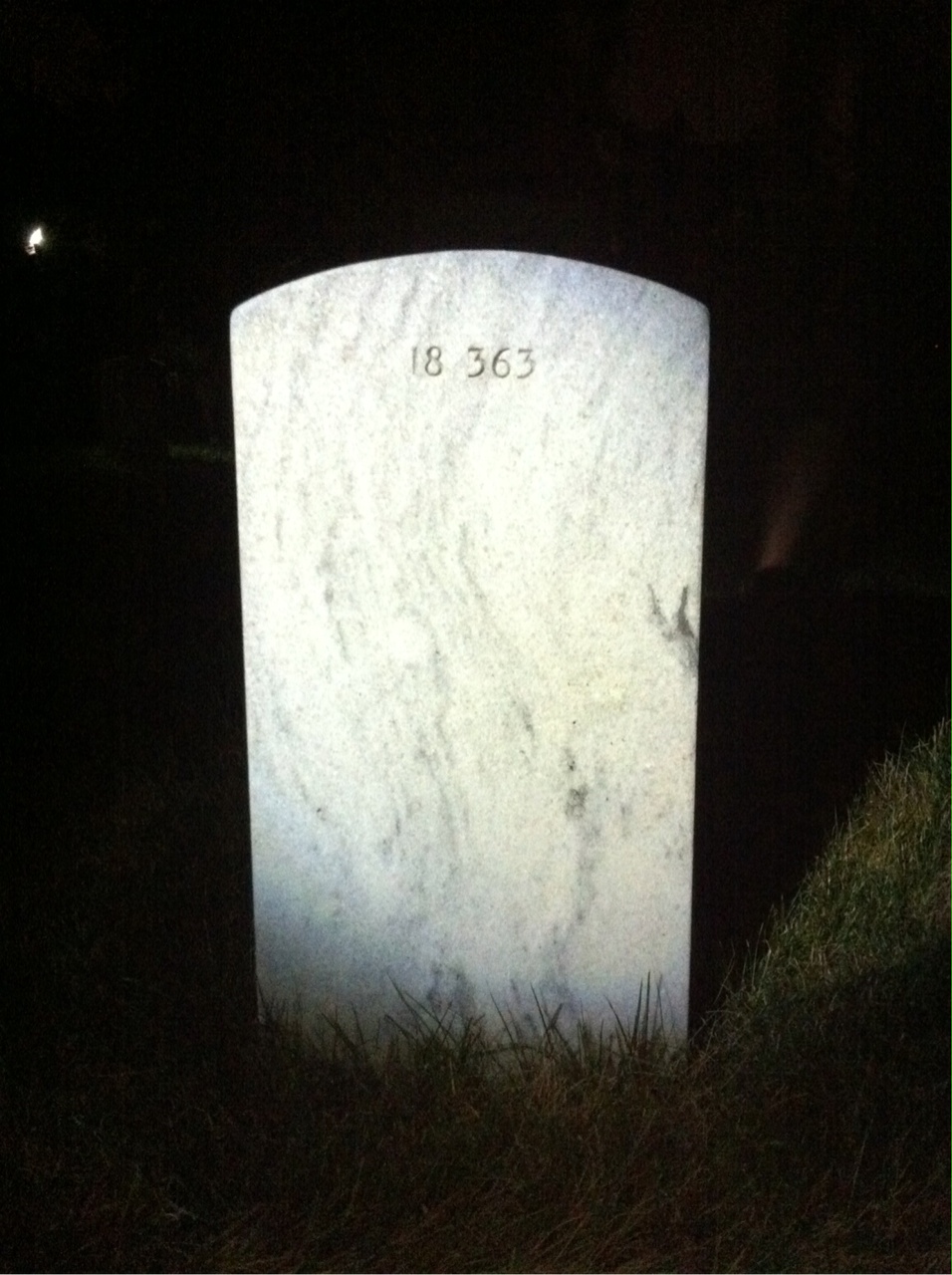 Back of headstone — George Munday