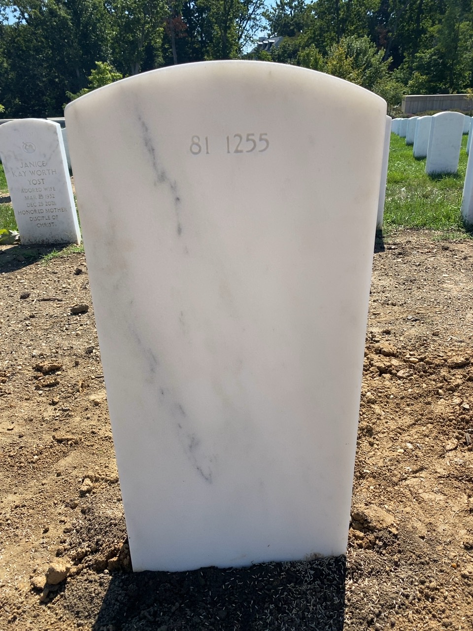 Back of headstone — William Russell Kavchak