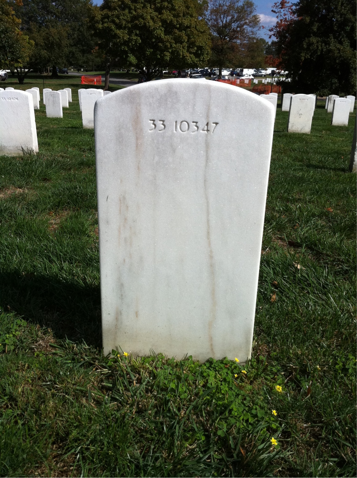 Back of headstone — Helen Allen