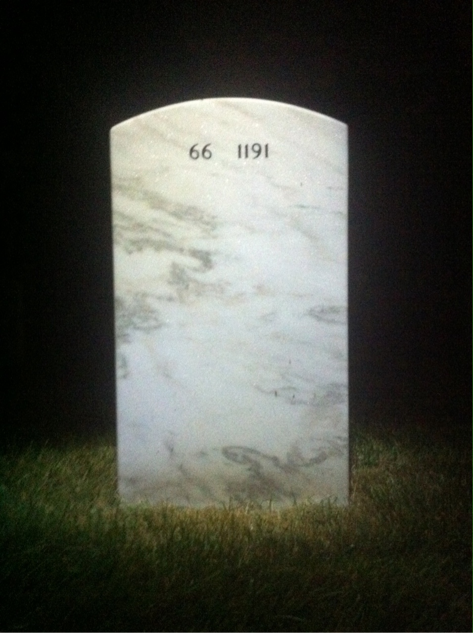 Back of headstone — Michael Dishman