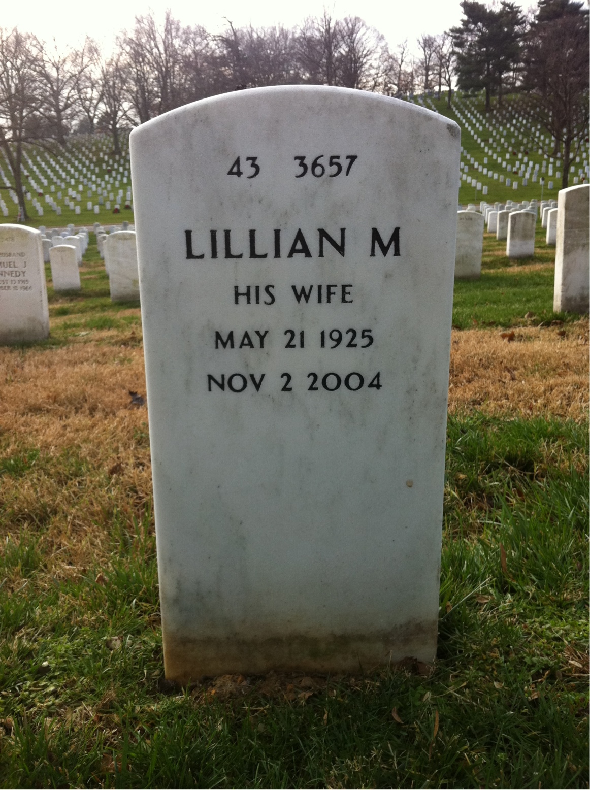 Back of headstone — Walter Joyce