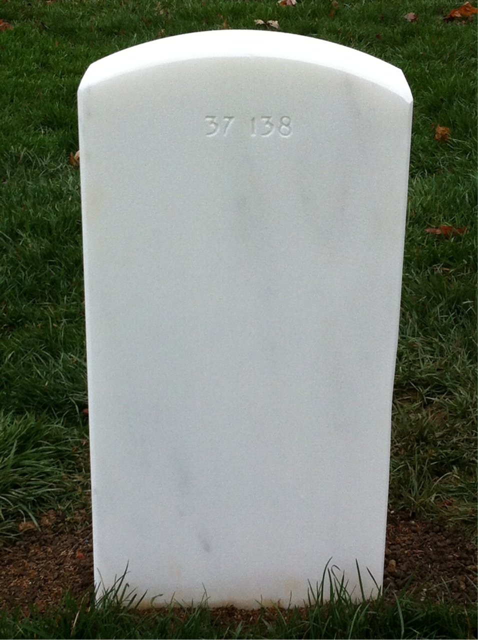 Back of headstone — Robert W Richards