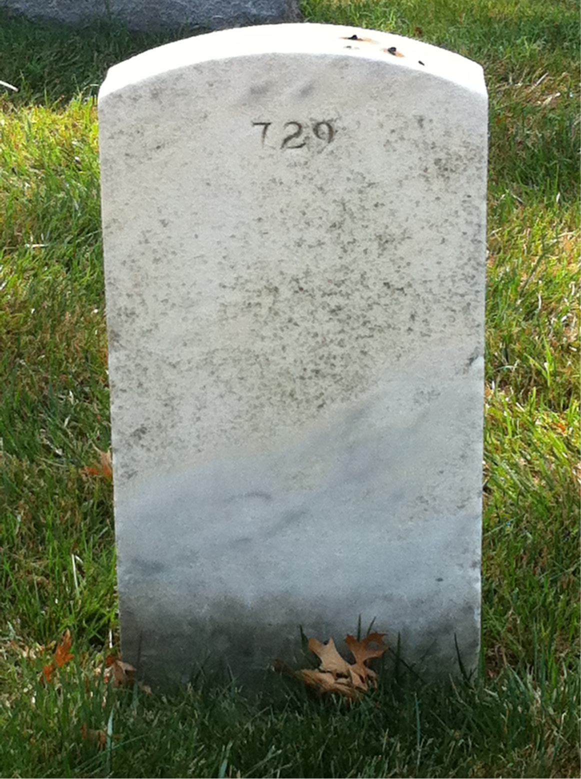 Back of headstone — Paul Alling