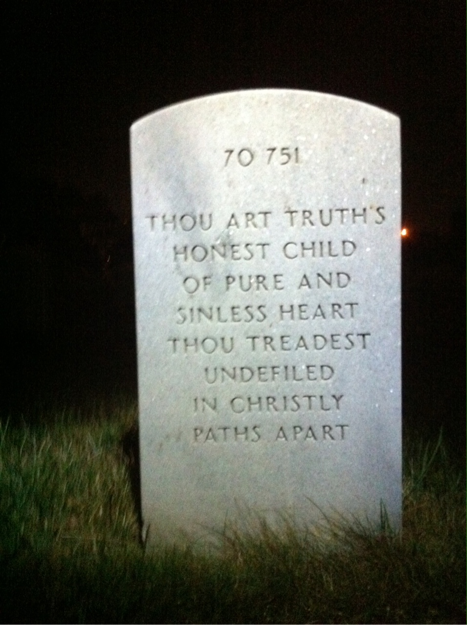 Back of headstone — Amanda Shutler