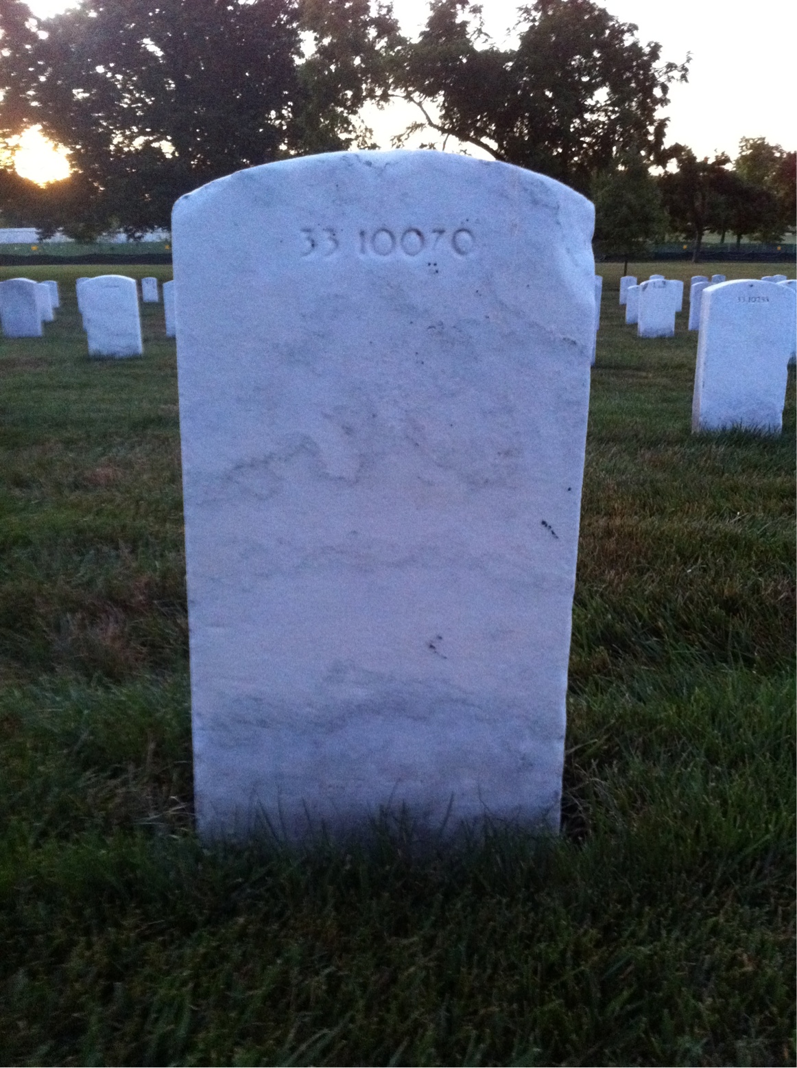 Back of headstone — Cora Blair