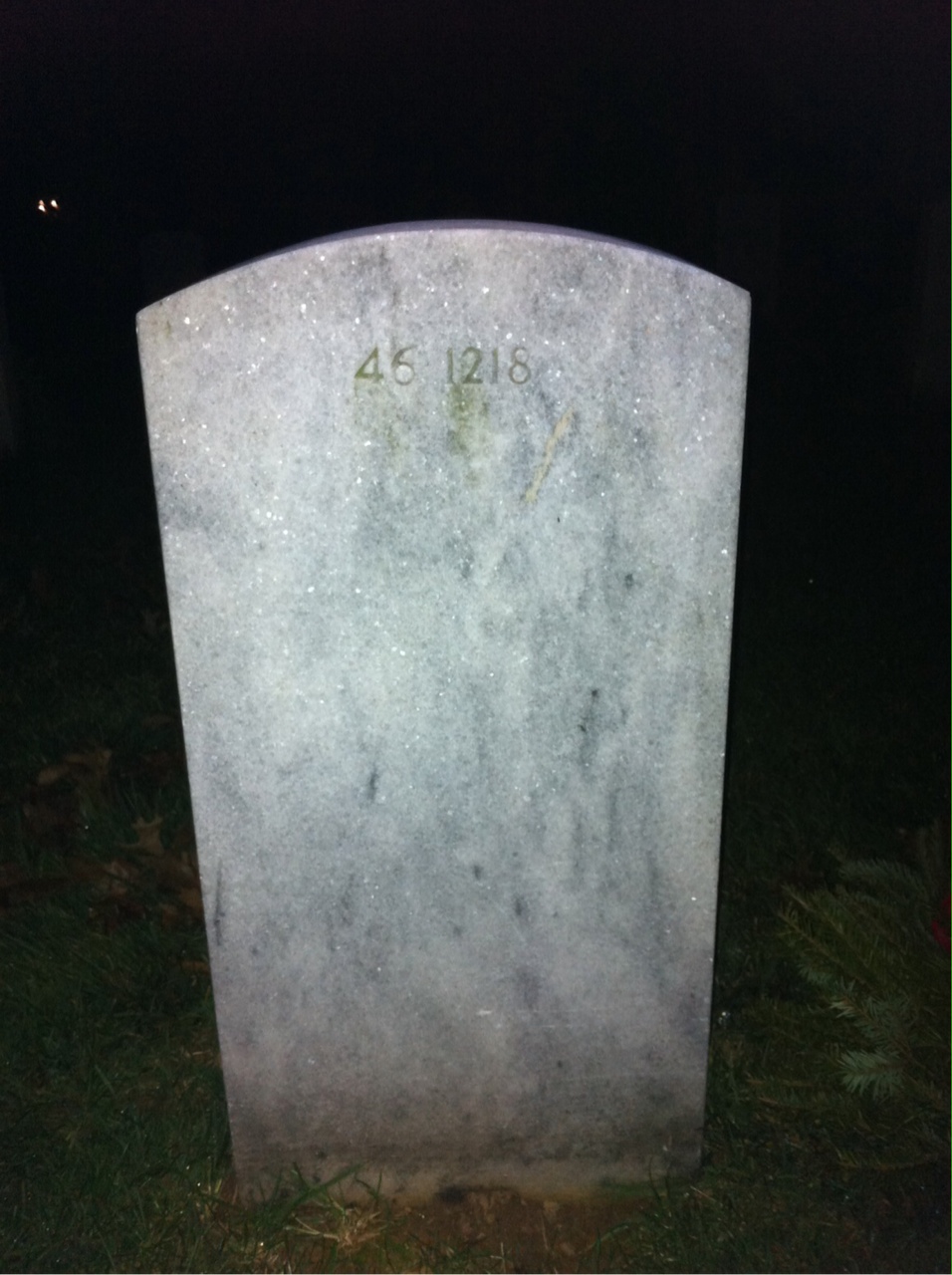 Back of headstone — Agnes Leonard