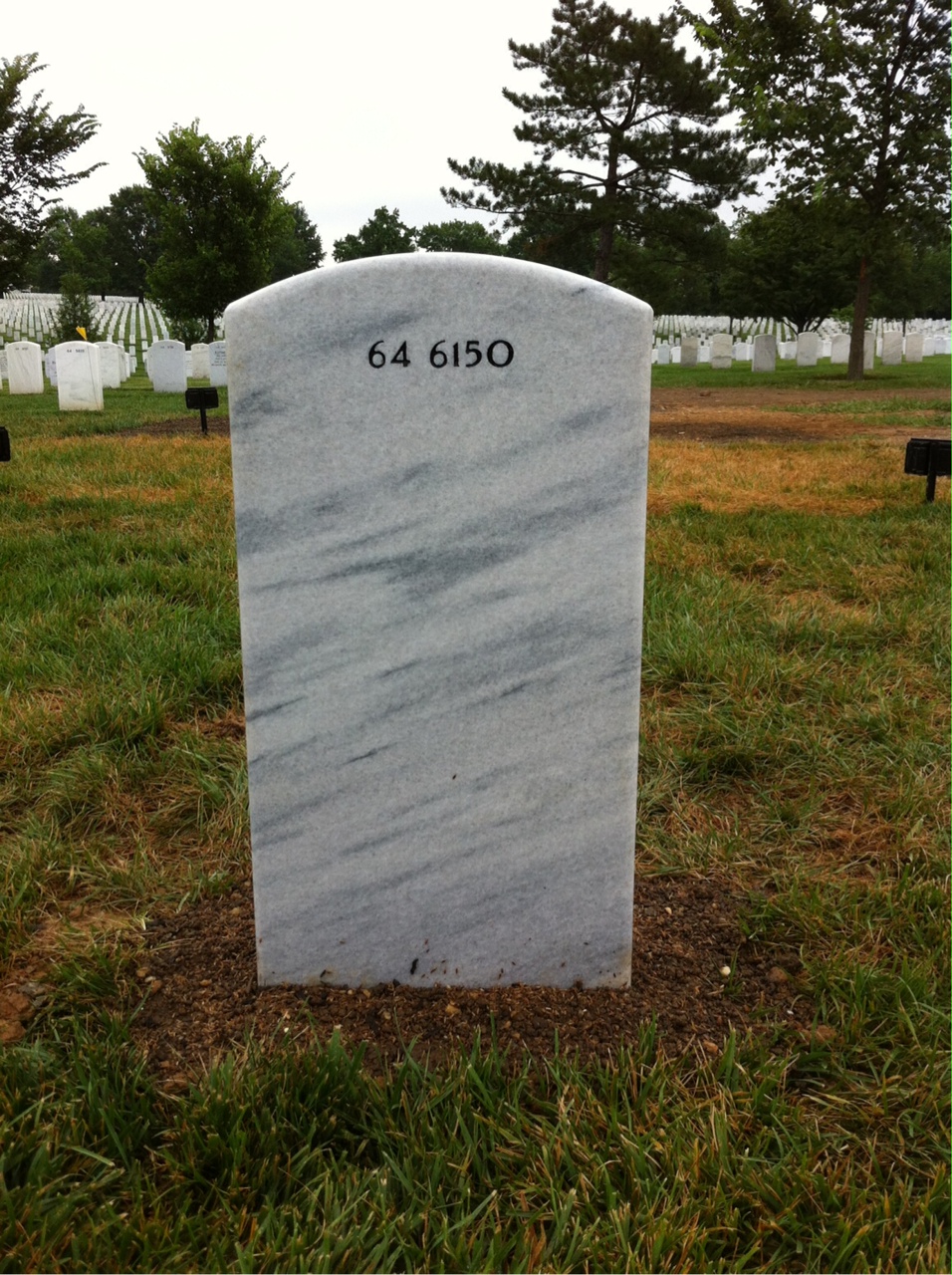 Back of headstone — William Anthony Coll
