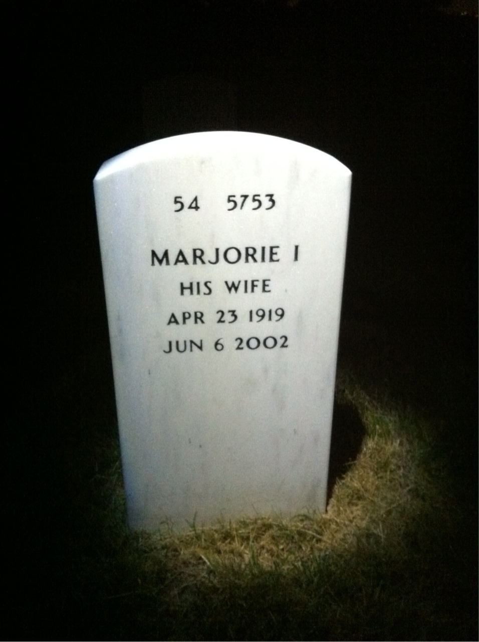 Back of headstone — Howard Gould