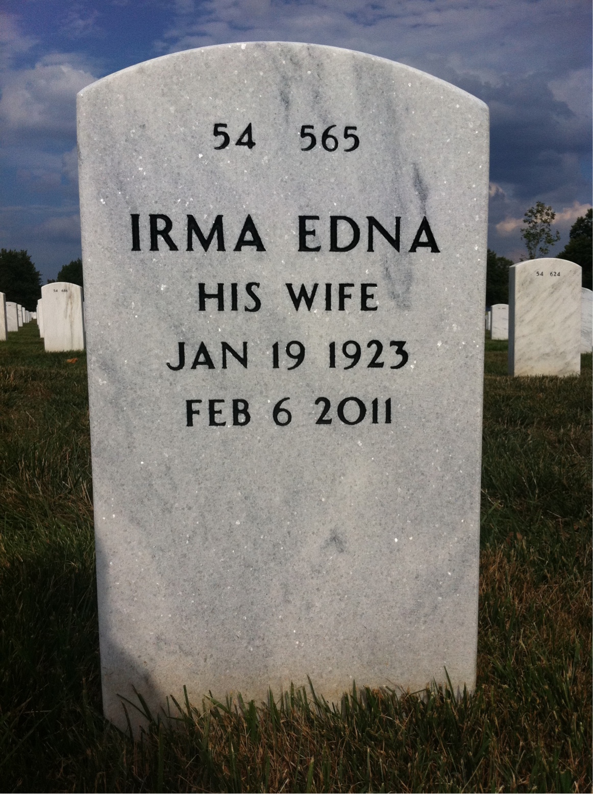 Back of headstone — Robert Radcliffe