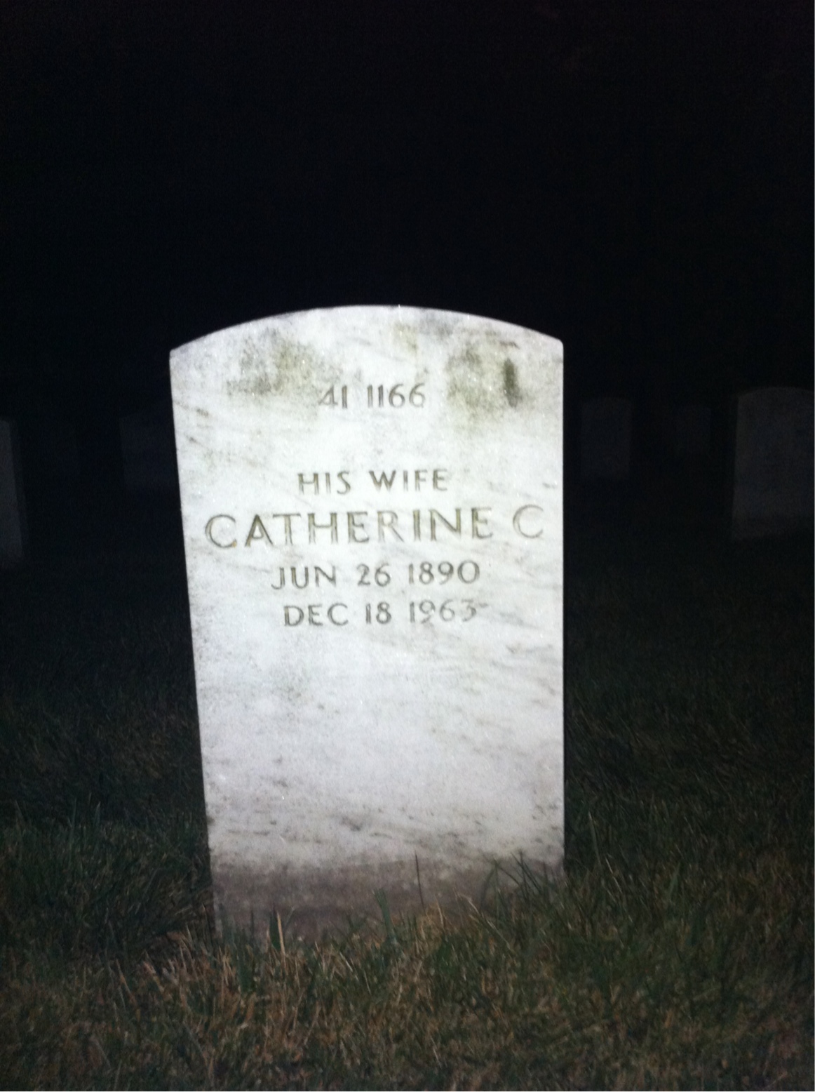 Back of headstone — Thomas L Tuohy