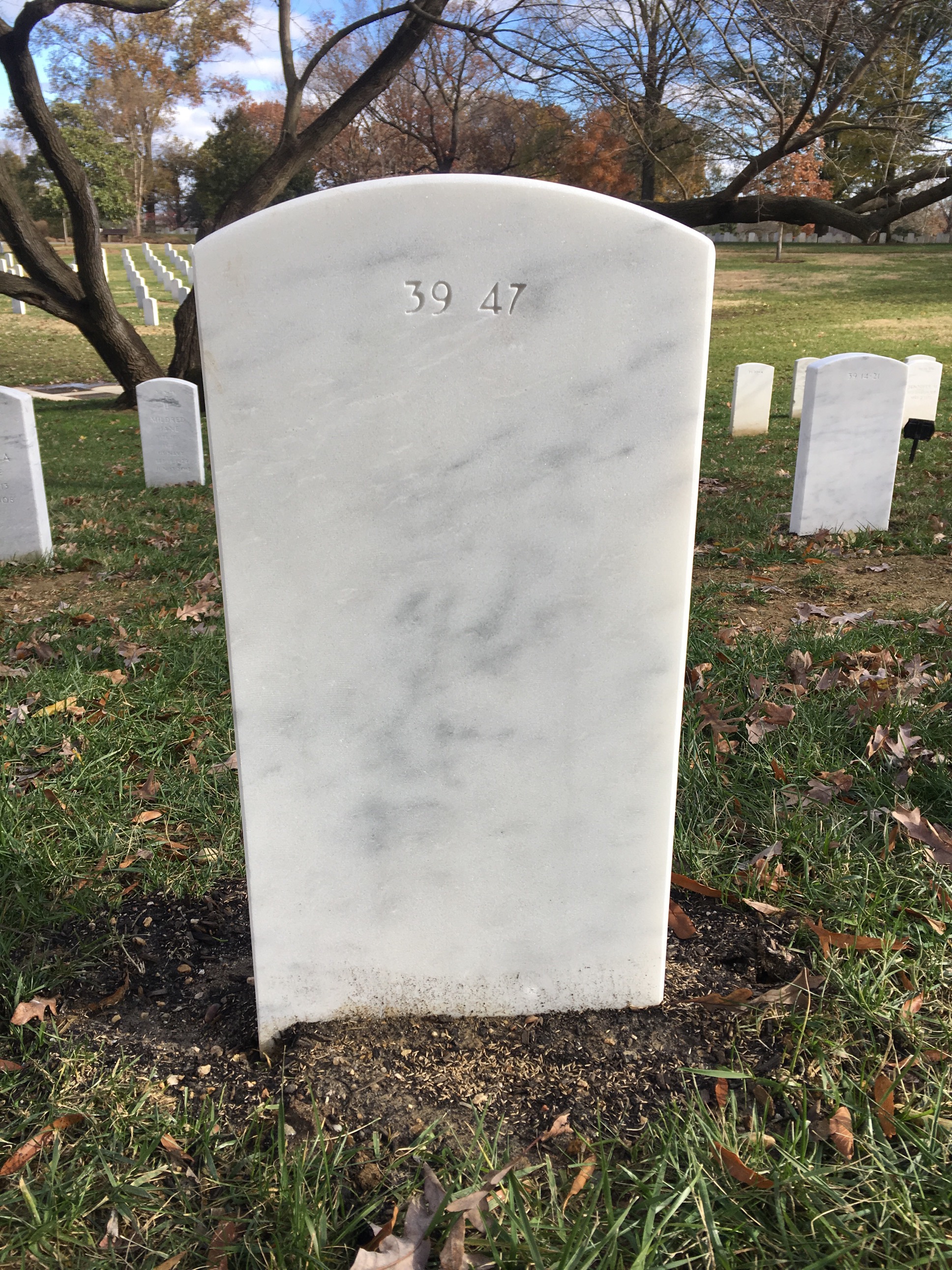 Back of headstone — Harry Rutan Gault