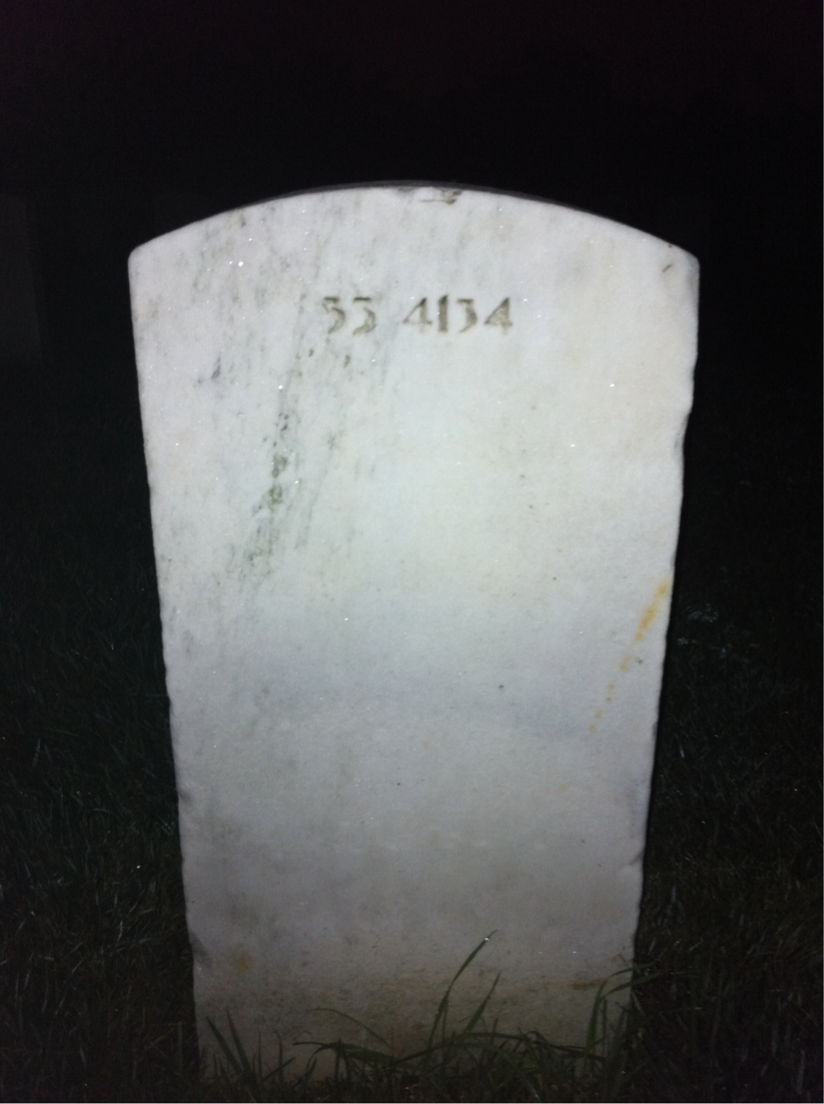 Back of headstone — Masefield Arlington