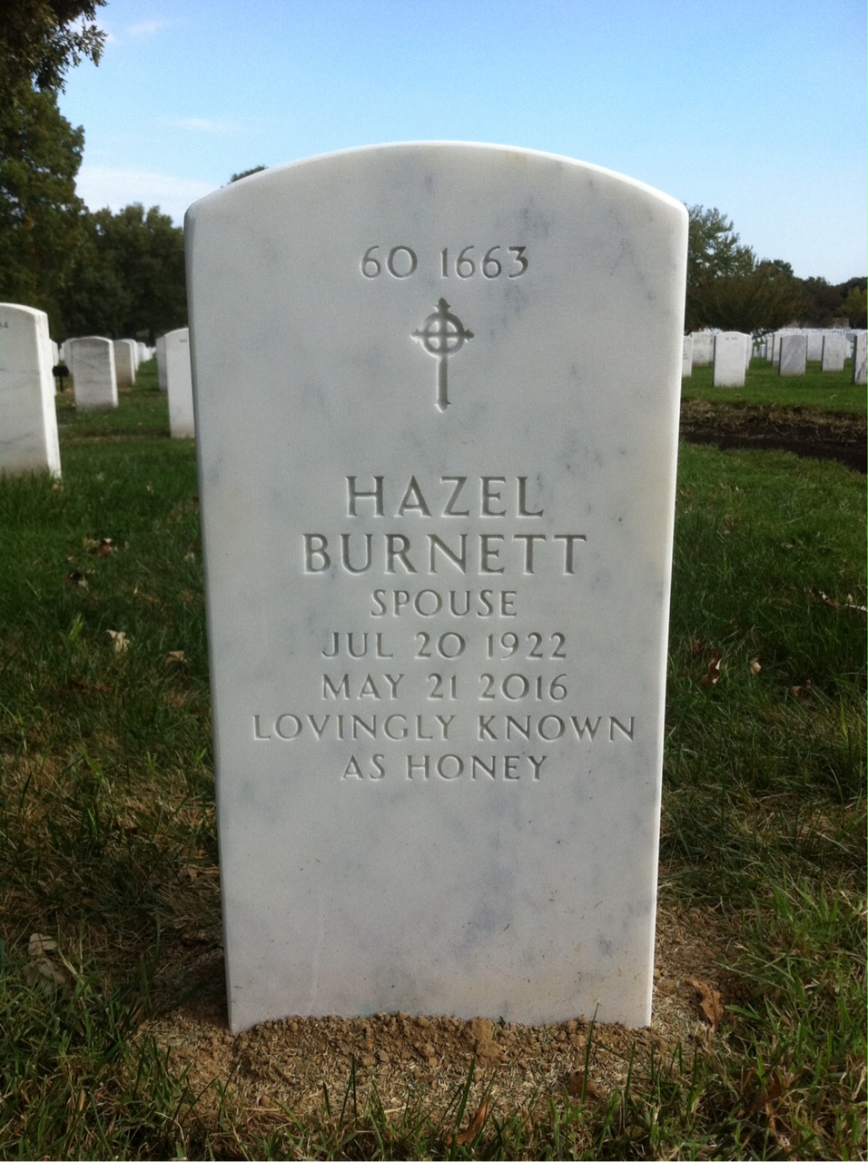 Back of headstone — Anthony Yogan